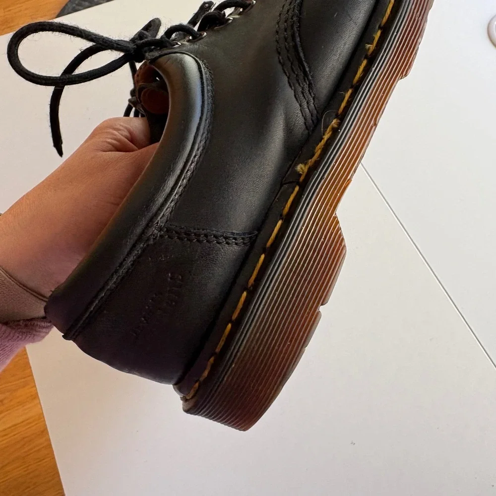 Dr. Martens 8053 Padded‎ Collar Oxford Mens Size 9 Black Made In England Vintage